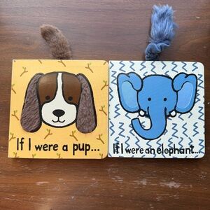 Two jellycat “ if I were a pup and if I were an elephant “ books
